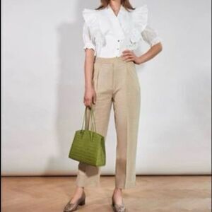 Zanella Debra Italian Luxury Super 150's Wool High Rise Debra Trousers Size 8